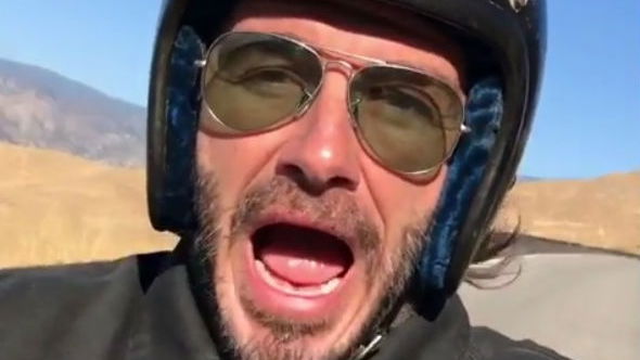 David Beckham's riding selfie